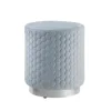 Benches & Ottomans-Kirkland's Home Blue Quilted Honeycomb Ottoman Blue/Gray