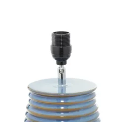 Table Lamps-Kirkland's Home Blue Ribbed Stoneware Table Lamp White