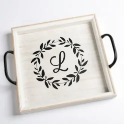 Decorative Trays-Kirkland's Home Blue Scroll Ceramic Divided Tray Blue/White