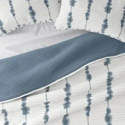 Quilts-Kirkland's Home Blue Shibori Reversible 3-Pc. King Quilt Set Blue/White