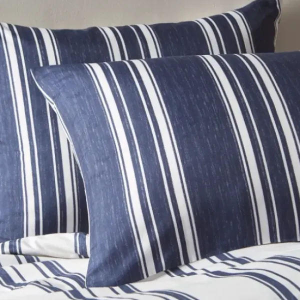 Comforters-Kirkland's Home Blue Stripe Jackson 3-Pc. Full/Queen Comforter Set Blue/White