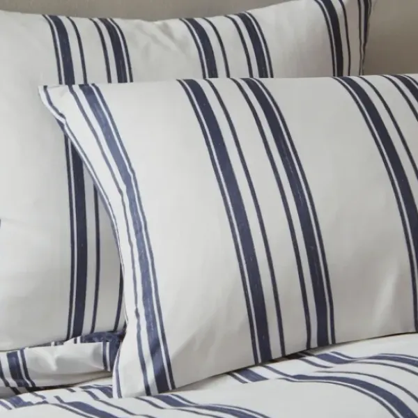 Comforters-Kirkland's Home Blue Stripe Jackson 3-Pc. Full/Queen Comforter Set Blue/White