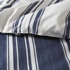 Comforters-Kirkland's Home Blue Stripe Jackson 3-Pc. King Comforter Set Blue/White