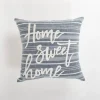 Pillows-Kirkland's Home Blue Striped Home Sweet Home Throw Pillow Blue/White