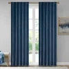 Curtains & Drapes-Kirkland's Home Blue Teardrop Leaves Curtain Panel Set, 84 In. Blue/White