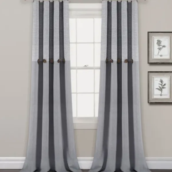 Curtains & Drapes-Kirkland's Home Blue Weeping Flower Curtain Panel Set, 95 In. Blue/Gray/White