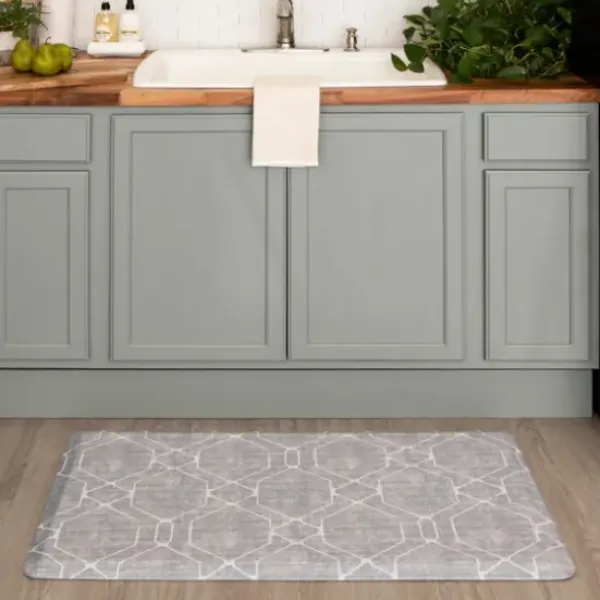 Kitchen & Floor Mats-Kirkland's Home Blue Welcome To The Kitchen Floor Mat, 24X60 Blue/Ivory
