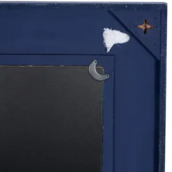Decorative Mirrors-Kirkland's Home Blue Wood Frame Mirror With White Rope