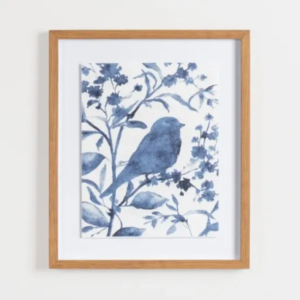 Framed Art-Kirkland's Home Bluebird On Branch I Framed Art Print Blue/White