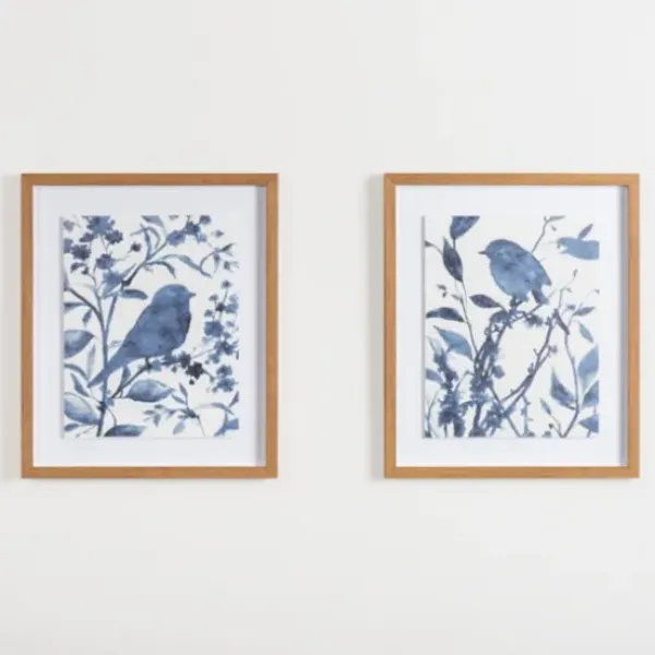 Framed Art-Kirkland's Home Bluebird On Branch I Framed Art Print Blue/White