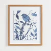 Framed Art-Kirkland's Home Bluebird On Branch Ii Framed Art Print White/Blue