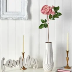Stems & Bouquets-Kirkland's Home Blush Blooming Rose Stems, Set Of 6 Pink