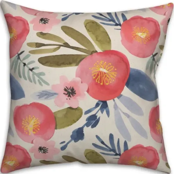 Pillows-Kirkland's Home Blush Floral Pillow Pink/Multi
