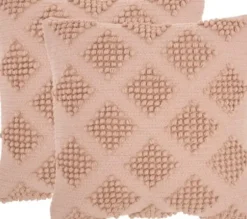 Pillows-Kirkland's Home Blush Knotted Diamond Throw Pillows, Set Of 2 Pink