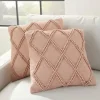 Pillows-Kirkland's Home Blush Knotted Lattice Throw Pillows, Set Of 2 Pink