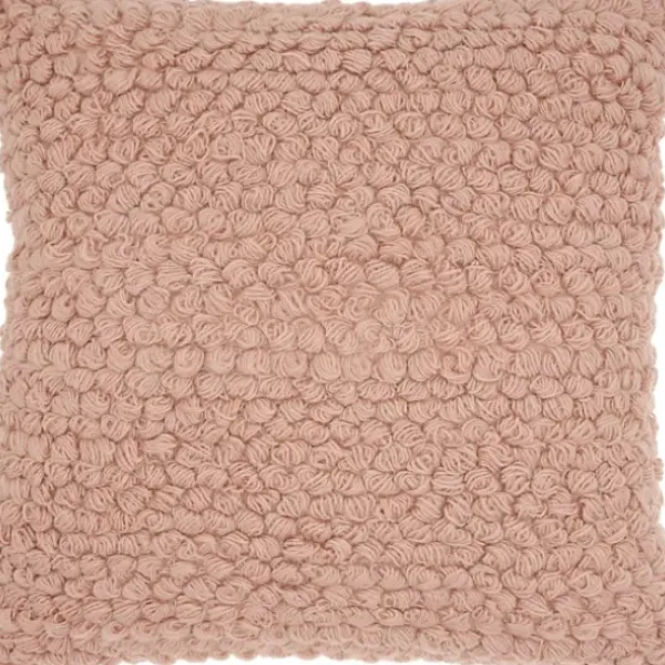 Pillows-Kirkland's Home Blush Looped Yarn Wool Pillow Pink