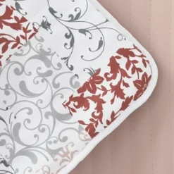 Quilts-Kirkland's Home Blush Patchwork Reversible 3-Pc. Queen Quilt Set Pink/White/Gray