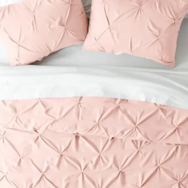 Duvets-Kirkland's Home Blush Pinched 2-Pc. Twin Duvet Cover Set Pink