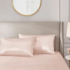 Bed Sheets-Kirkland's Home Blush Satin King 2-Pc. Pillow Case Set Pink