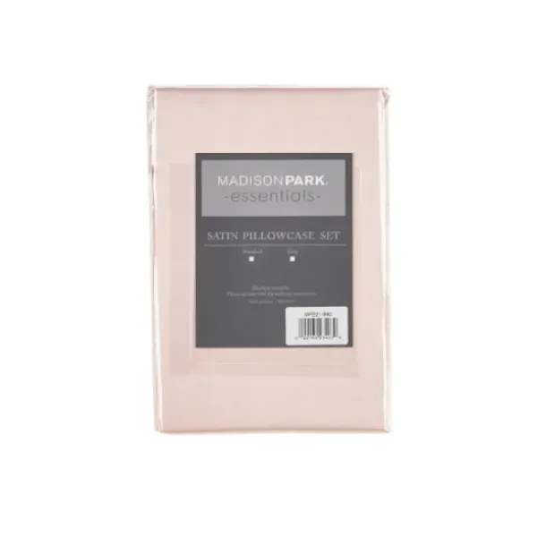 Bed Sheets-Kirkland's Home Blush Satin Standard 2-Pc. Pillow Case Set Pink