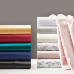 Bed Sheets-Kirkland's Home Blush Satin Standard 2-Pc. Pillow Case Set Pink