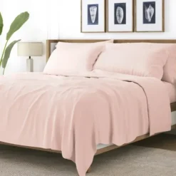 Bed Sheets-Kirkland's Home Blush Ultra Soft 4-Pc. Twin Sheet Set Pink