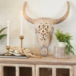 Wall Plaques-Kirkland's Home Bohemian Bull Wall Plaque Brown