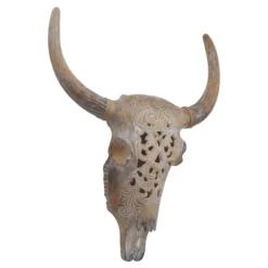 Wall Plaques-Kirkland's Home Bohemian Bull Wall Plaque Brown