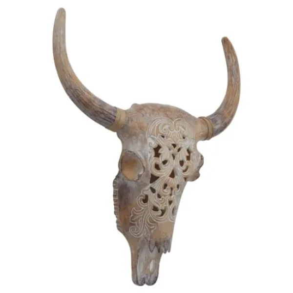 Wall Plaques-Kirkland's Home Bohemian Bull Wall Plaque Brown