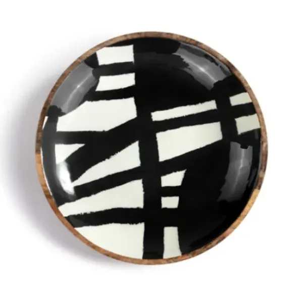 Wall Plaques-Kirkland's Home Bold Black And White Hanging Bowl Wall Plaque Black/White