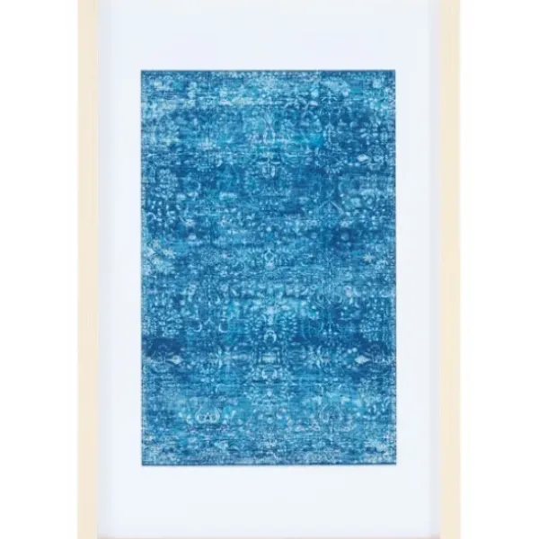 Wall Plaques-Kirkland's Home Bold Framed Textile Wall Plaque Blue