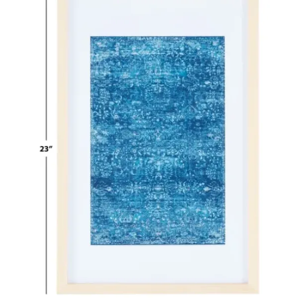 Wall Plaques-Kirkland's Home Bold Framed Textile Wall Plaque Blue