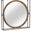 Decorative Mirrors-Kirkland's Home Bold Iron And Wood Square Framed Mirror