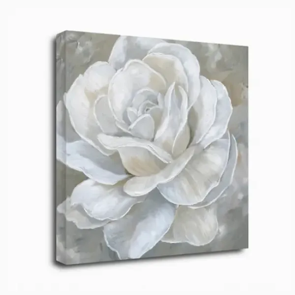 Canvas Art-Kirkland's Home Bombshell Bloom Ii Canvas Art Print, 20X20 In. White/Gray