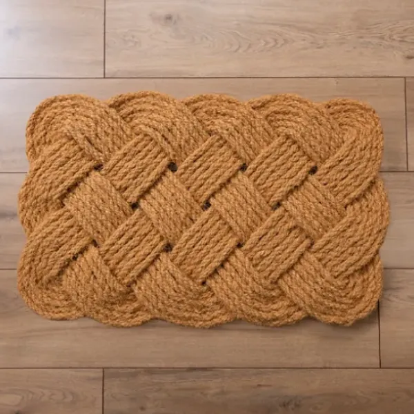 Doormats-Kirkland's Home Bonjour Ciao Hola Doormat Tan/White