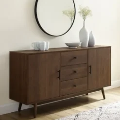Cabinets & Sideboards-Kirkland's Home Bonnie Brown Midcentury Sideboard Cabinet