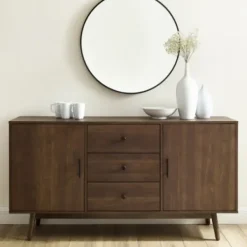 Cabinets & Sideboards-Kirkland's Home Bonnie Brown Midcentury Sideboard Cabinet