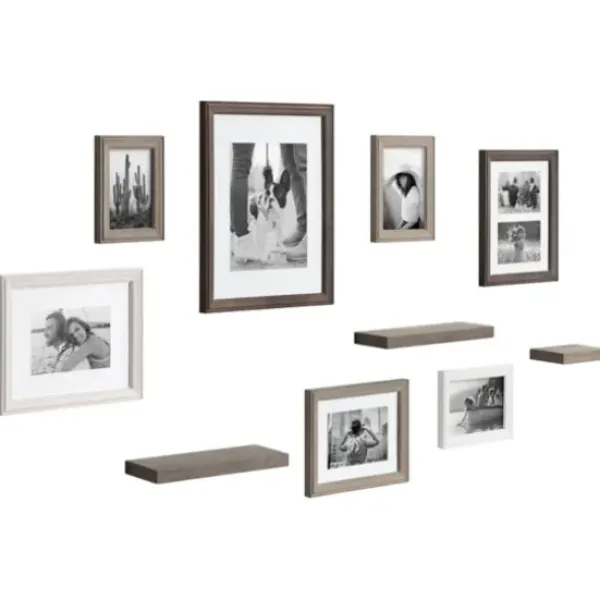 Gallery Wall Frames-Kirkland's Home Bordeaux 10-Pc. Gallery Wall Frame And Shelf Set