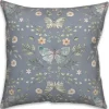 Pillows-Kirkland's Home Botanical Butterfly Throw Pillow Blue