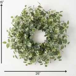 Wreaths-Kirkland's Home Botanical Foliage Wreath Green