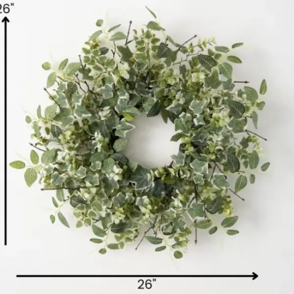 Wreaths-Kirkland's Home Botanical Foliage Wreath Green