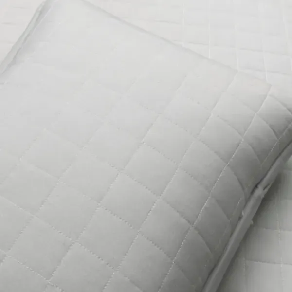 Quilts-Kirkland's Home Box Stitch Cotton Full/Queen 3-Pc. Quilt Set Gray