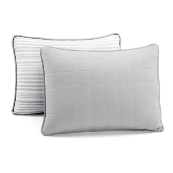 Quilts-Kirkland's Home Box Stitch Cotton Full/Queen 3-Pc. Quilt Set Gray