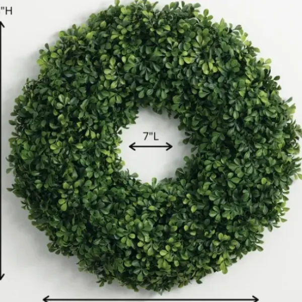 Wreaths-Kirkland's Home Boxwood Ery Wreath, 23 In. Green