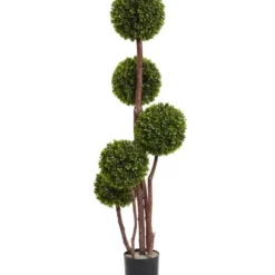 Trees & Topiaries-Kirkland's Home Boxwood Topiary Tree, 4 Ft.
