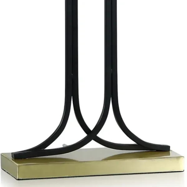 Table Lamps-Kirkland's Home Brass And Black Mid-Century Modern Table Lamp Tan