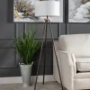 Floor Lamps-Kirkland's Home Brass Metal Tripod Floor Lamp White