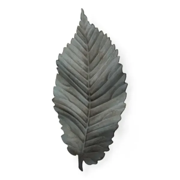Wall Plaques-Kirkland's Home Brattea Leaf Metal Wall Plaque Blue/Gray