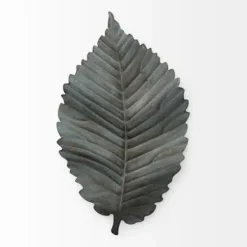 Wall Plaques-Kirkland's Home Brattea Leaf Metal Wall Plaque Blue/Gray