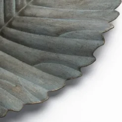 Wall Plaques-Kirkland's Home Brattea Leaf Metal Wall Plaque Blue/Gray